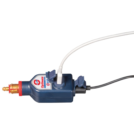 OptiMate 3300mA dual output weatherproof USB charger, with BIKE plug - USB O-115 - Tecmate South Africa