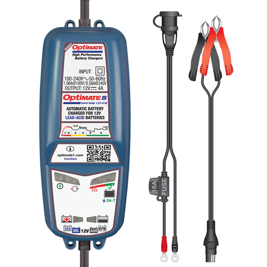 OptiMate 5 Start-Stop : BRONZE series 12V 4A battery charger, tester & maintainer