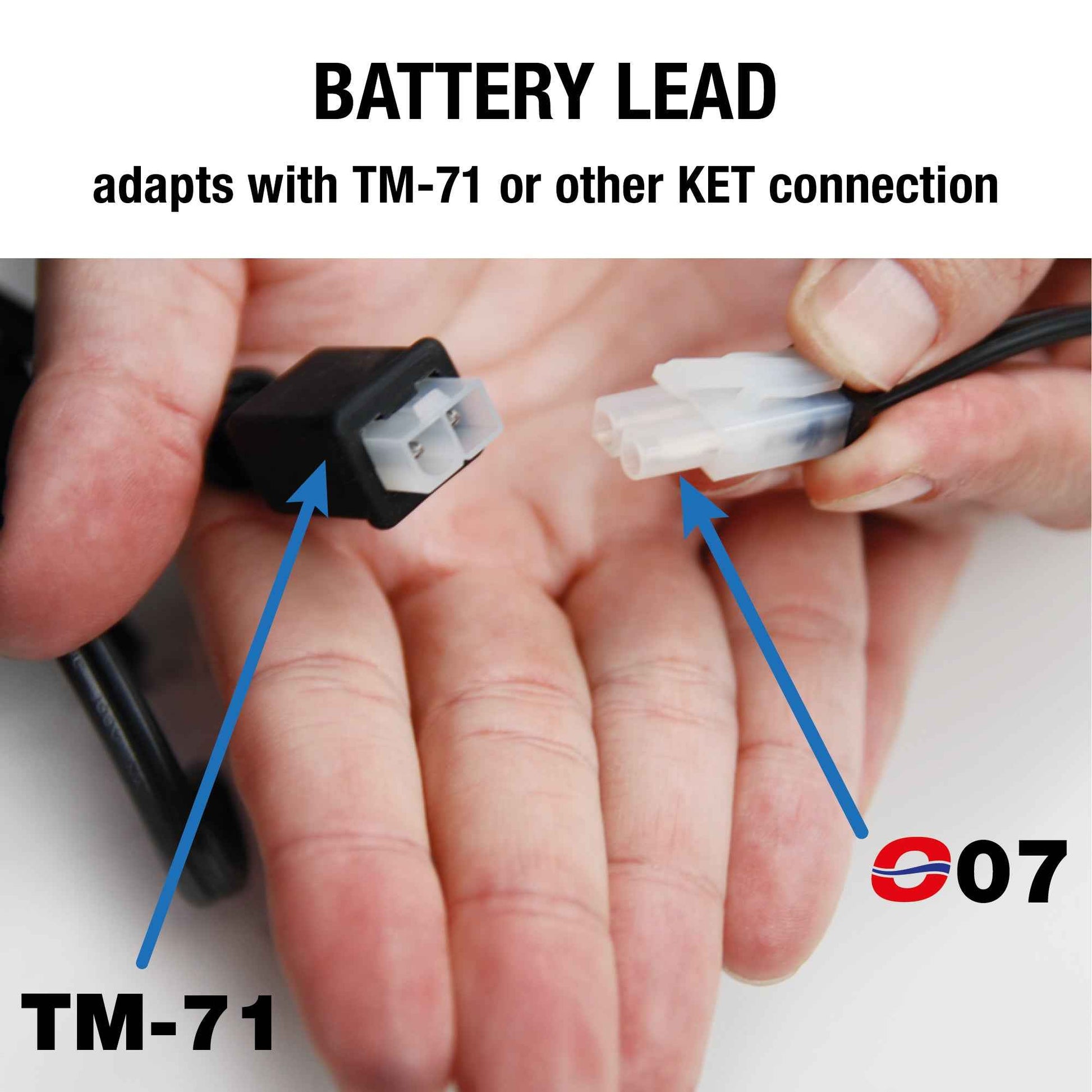 OptiMate Adapter cable, battery lead, KET to SAE - CABLE O-07