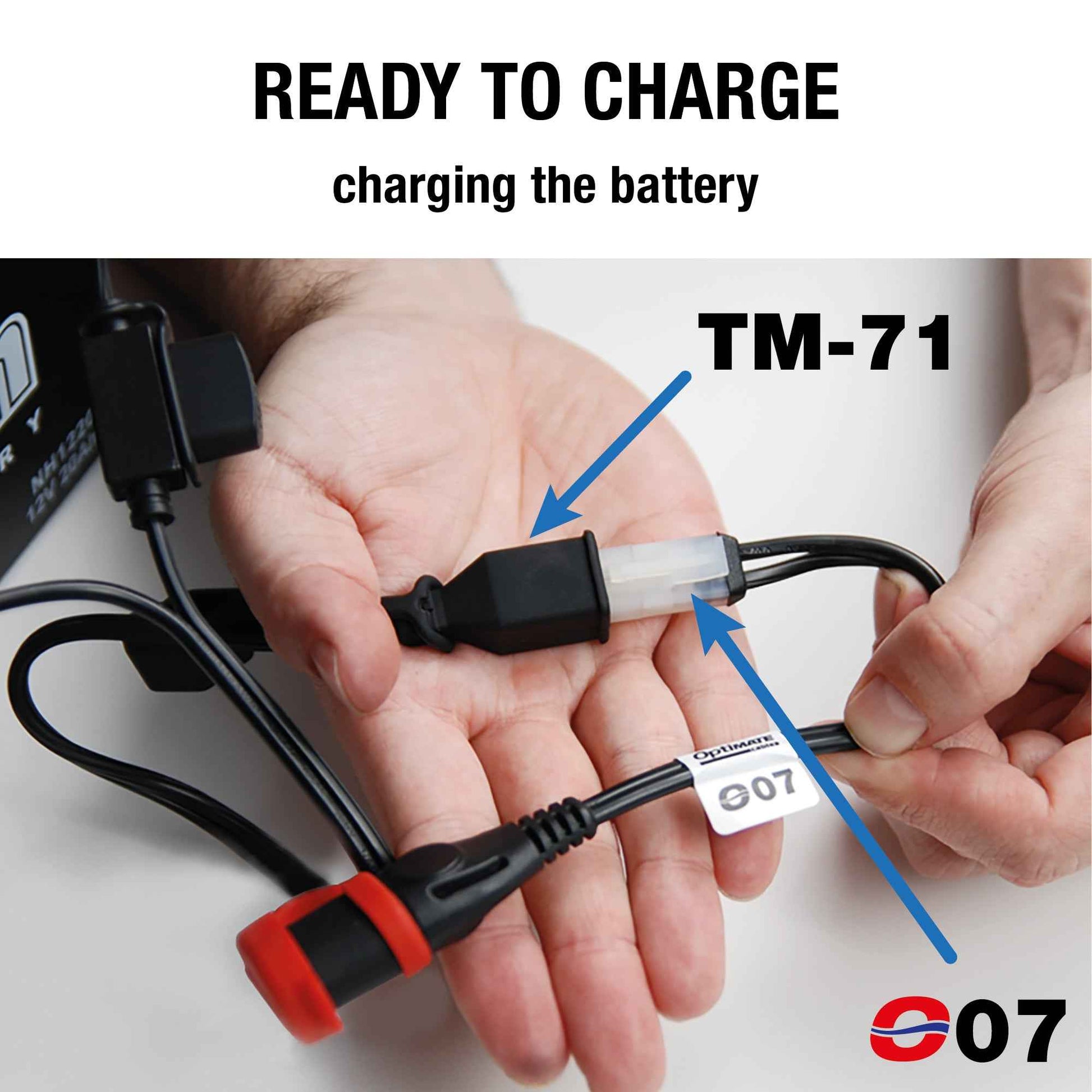 OptiMate Adapter cable, battery lead, KET to SAE - CABLE O-07