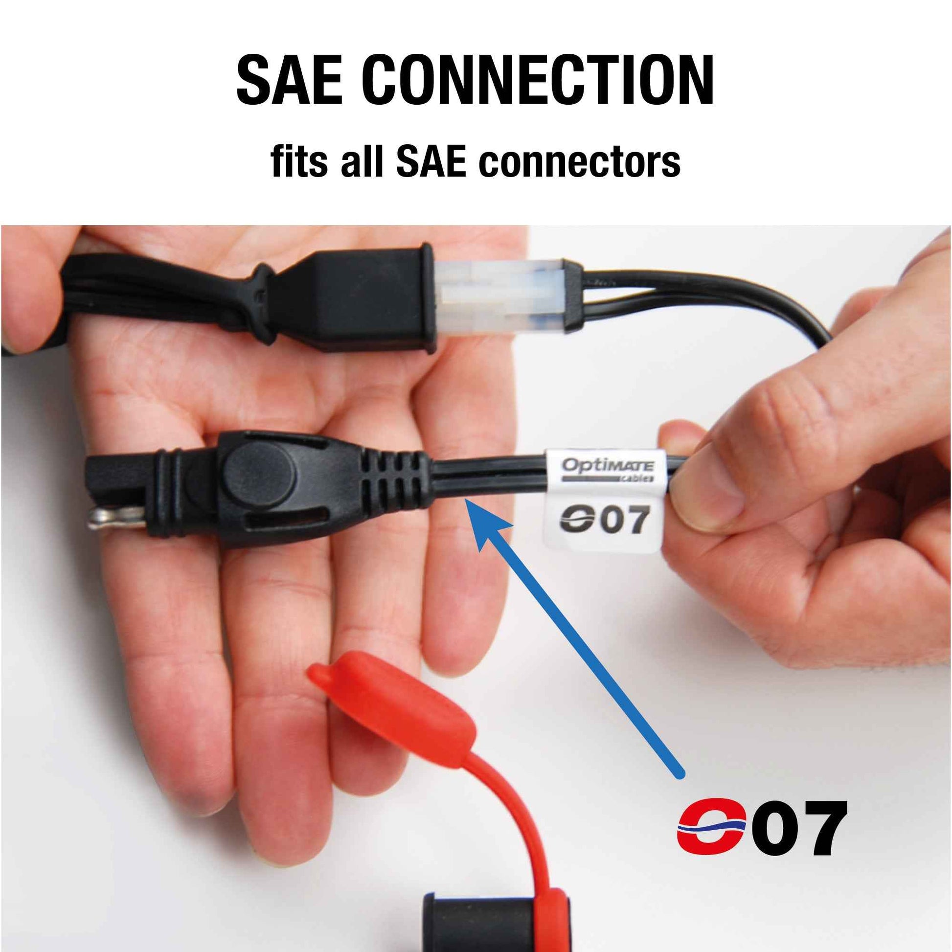 OptiMate Adapter cable, battery lead, KET to SAE - CABLE O-07