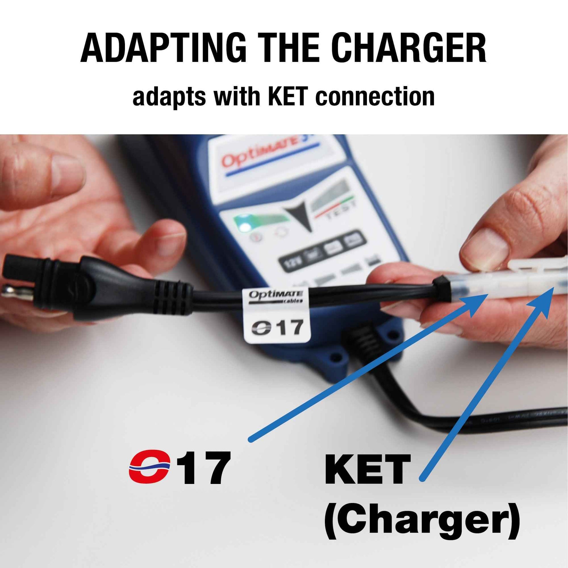 OptiMate SAE to KET Adapter, charger lead - CABLE O-17