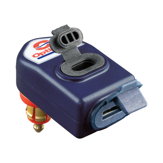 OptiMate – Dual 90° USB Charger for DIN / BIKE Socket (3300mA, USB-A + USB-C) - USB O-114
