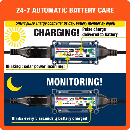 OptiMate Solar DUO TM522-D4: OFF-GRID series 40W Solar 12V lead-acid and lithium Battery Charger & Maintainer