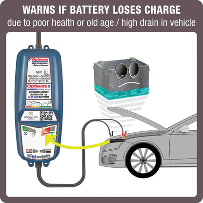 OptiMate 5 Start-Stop : BRONZE series 12V 4A battery charger, tester & maintainer