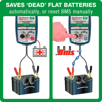 OptiMate Lithium LFP 8s5A : LITHIUM series 25.6 V 5A LiFePO₄ Lithium Battery Saver, Charger, Tester & Maintainer