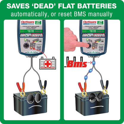 OptiMate Lithium LFP 4s10A: LITHIUM series 12.8 V 10A LiFePO₄ Lithium Battery Saver, Charger, Tester & Maintainer