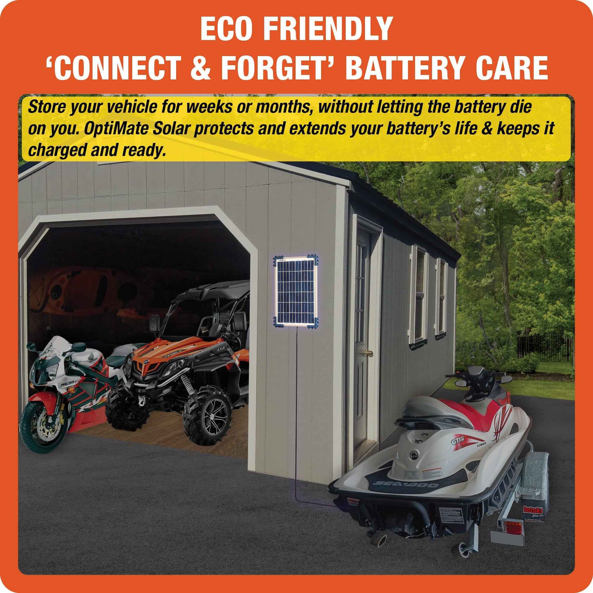 OptiMate Solar DUO TM522-D1: OFF-GRID series 10W Solar 12V lead-acid and lithium Battery Charger & Maintainer