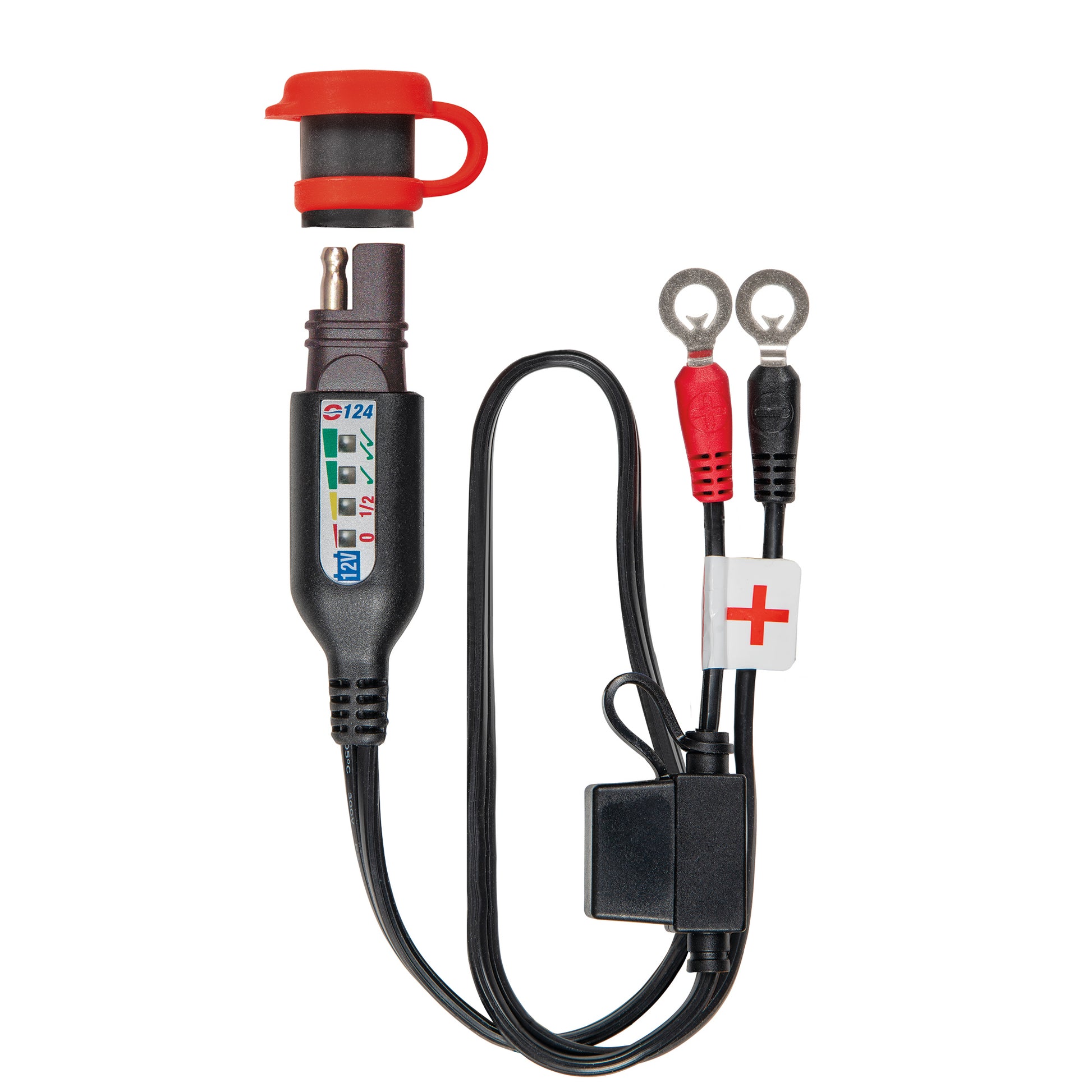 OptiMate Permanent power sport battery lead with integrated battery status / charge system monitor for 12V lead-acid - MONITOR O-124 - Tecmate South Africa