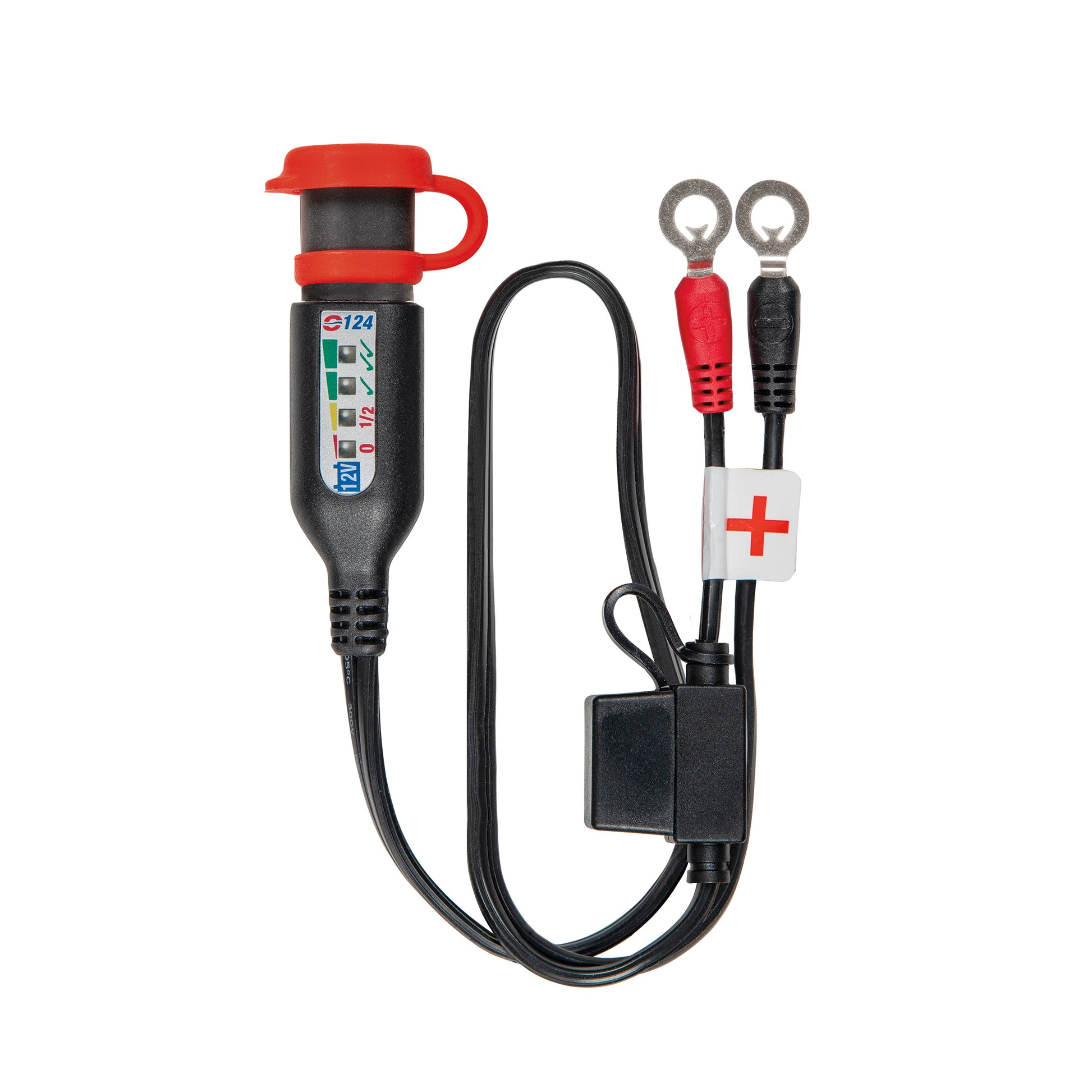 OptiMate Permanent power sport battery lead with integrated battery status / charge system monitor for 12V lead-acid - MONITOR O-124 - Tecmate South Africa