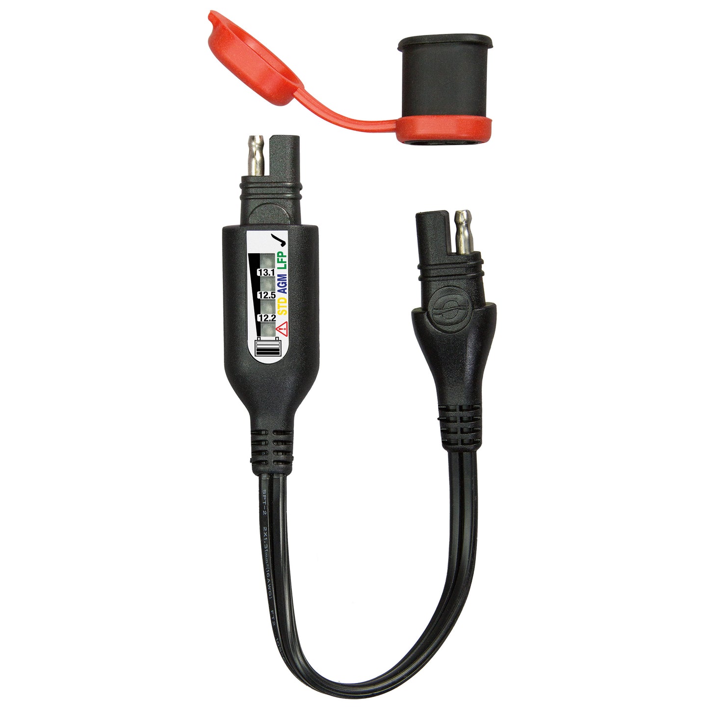 OptiMate Battery status / charge system monitor for 12V lead-acid & 12.8V lithium-ion, with in-line SAE connectability - MONITOR O-125 - Tecmate South Africa