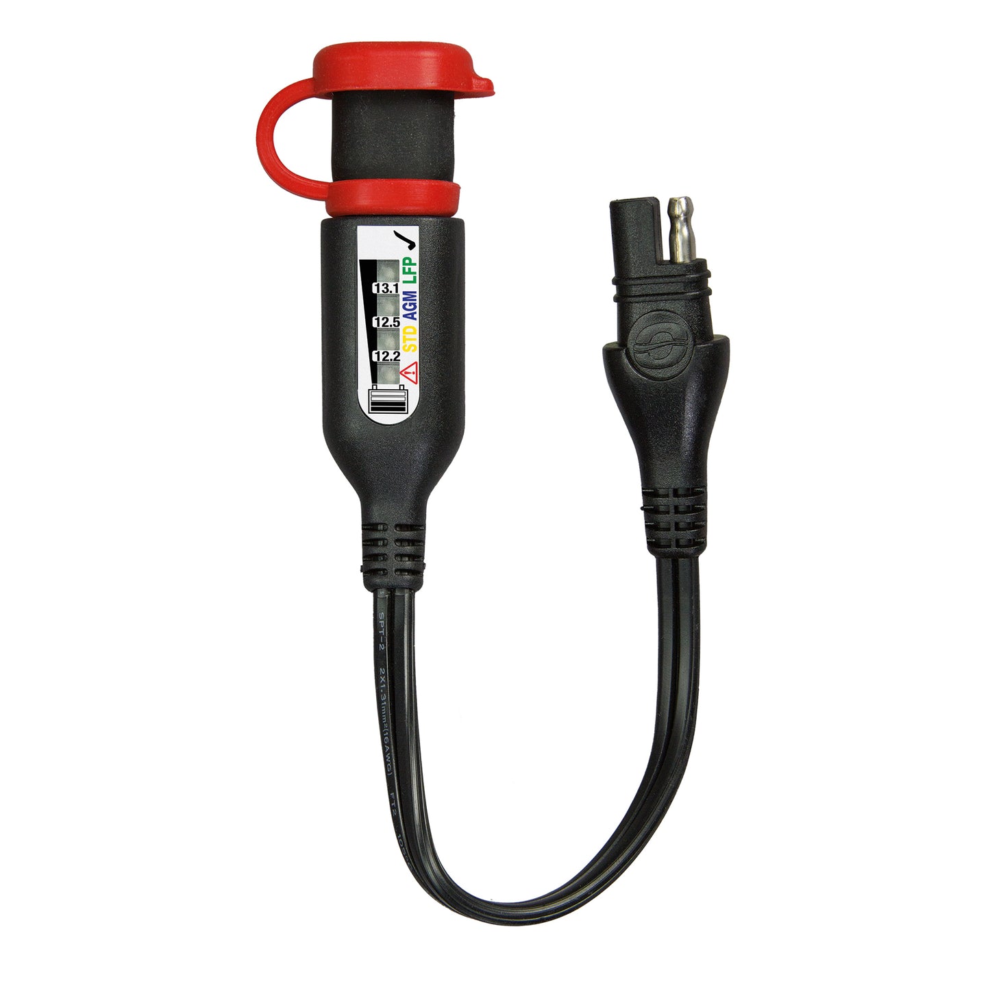 OptiMate Battery status / charge system monitor for 12V lead-acid & 12.8V lithium-ion, with in-line SAE connectability - MONITOR O-125 - Tecmate South Africa