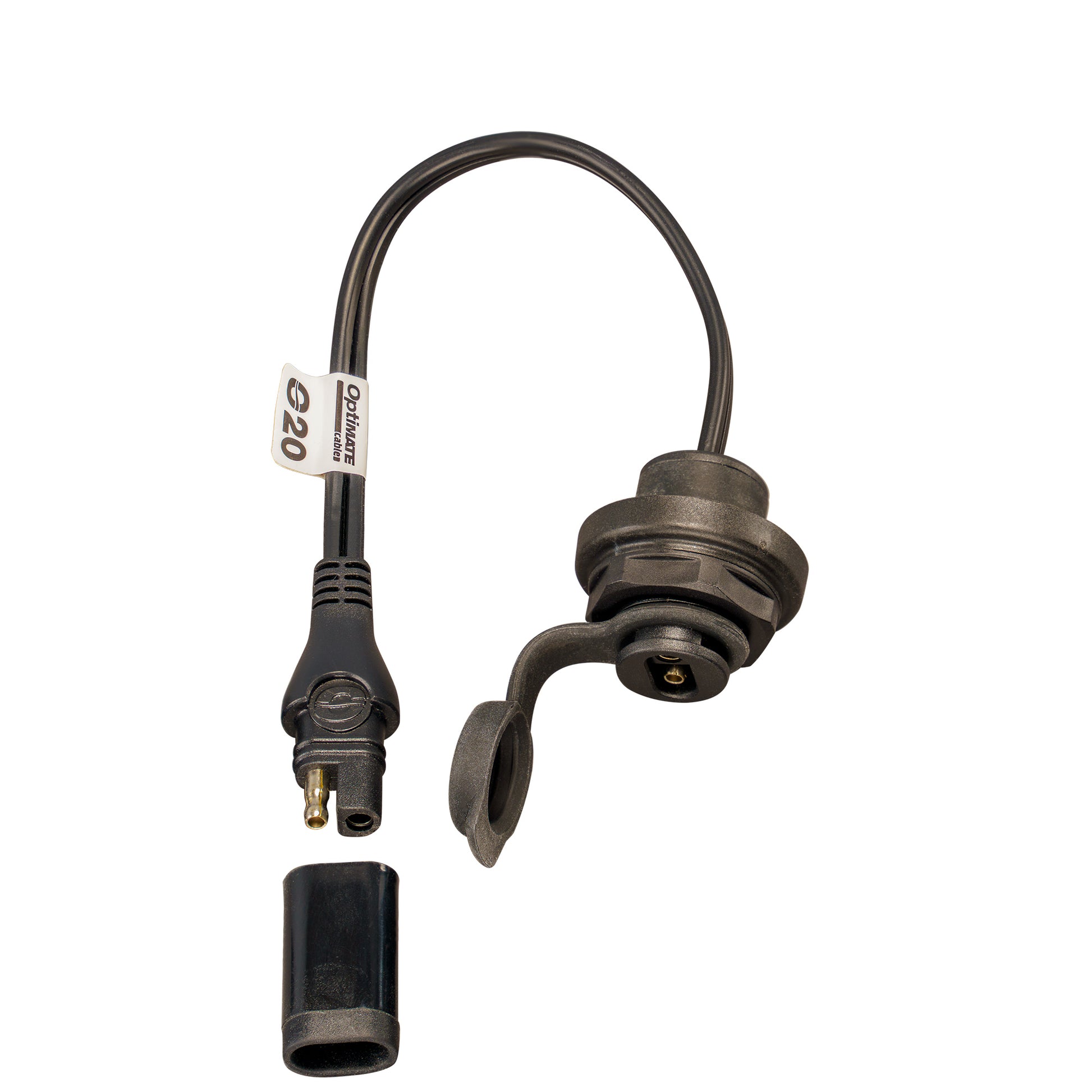 OptiMate Weatherproof SAE socket, front panel mount - CABLE O-20 - Tecmate South Africa