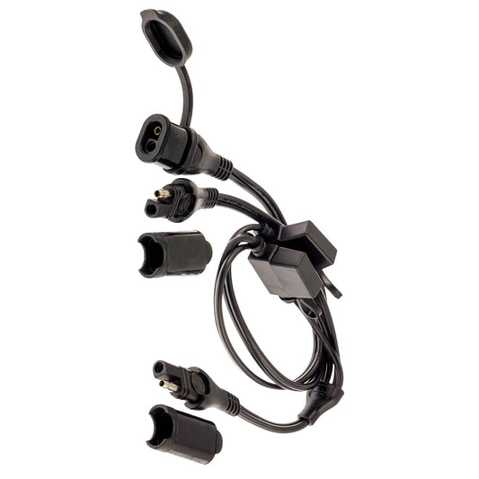OptiMate Y-splitter cable - SAE in to 2 x fused SAE out - CABLE O-05
