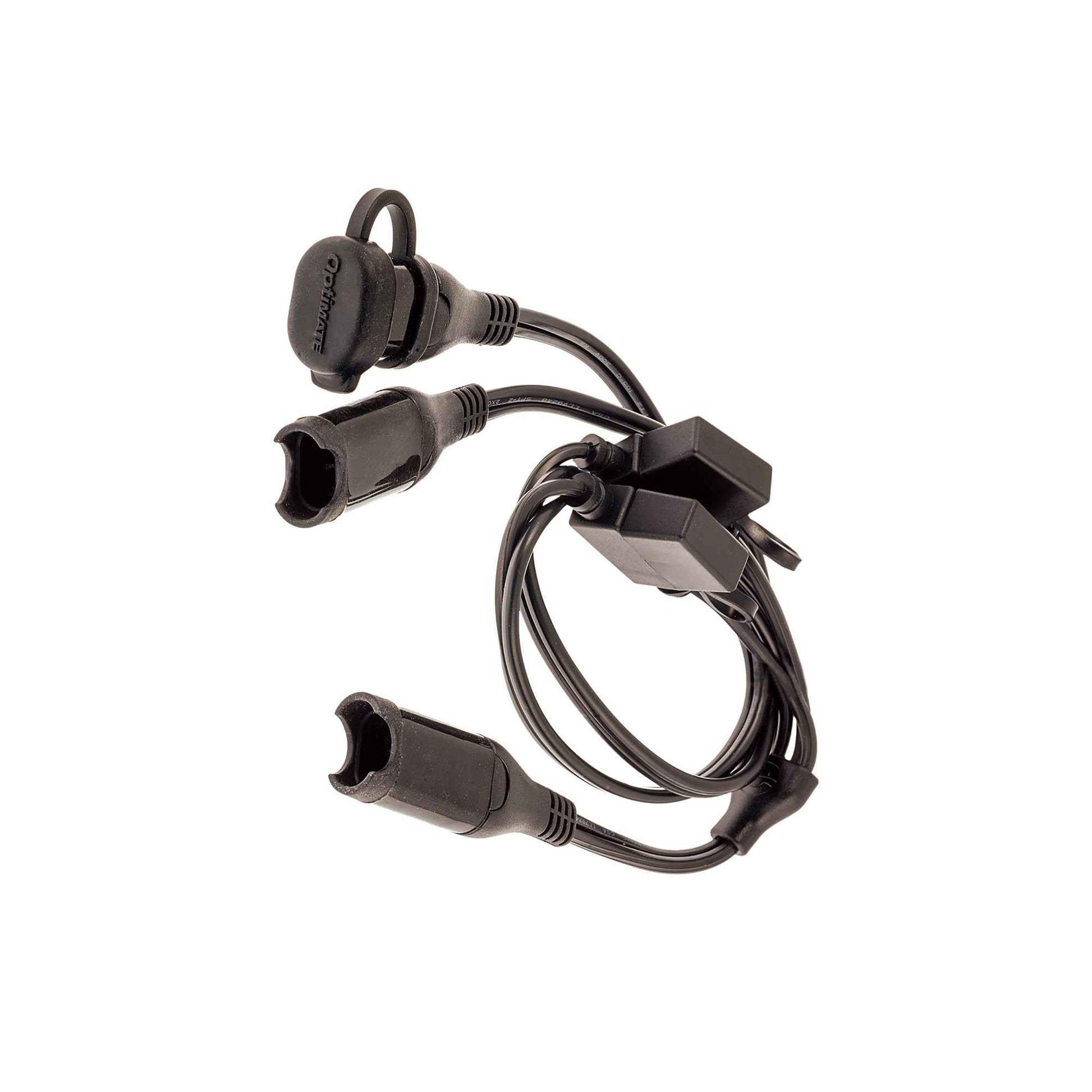 OptiMate Y-splitter cable - SAE in to 2 x fused SAE out - CABLE O-05