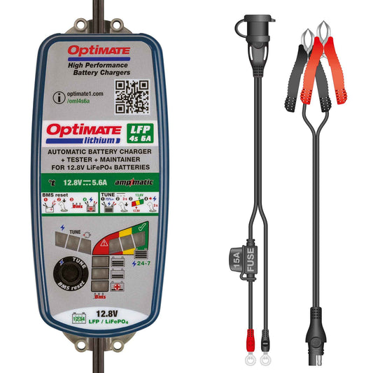 OptiMate Lithium LFP 4s6A : LITHIUM series 12.8 V 6A LiFePO₄ Lithium Battery Charger, Saver, Tester & Maintainer