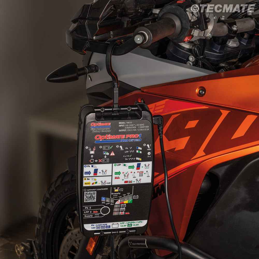 OptiMate PRO 1 DUO – Workshop-Grade 12V Charger for Lead-Acid & Lithium Batteries - TM650VDE