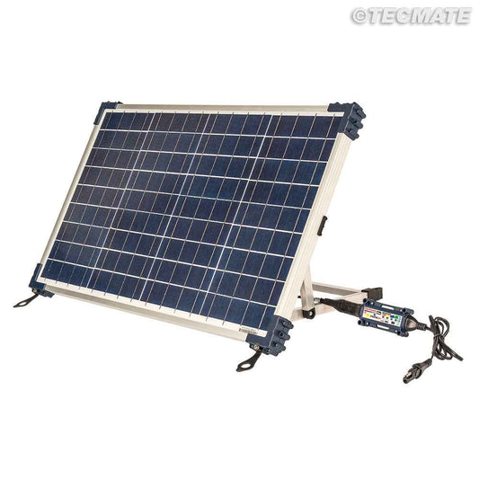 OptiMate Solar DUO TM522-D4TK: OFF-GRID series 40W 12V lead-acid or lithium battery charger Travel / Camping Kit