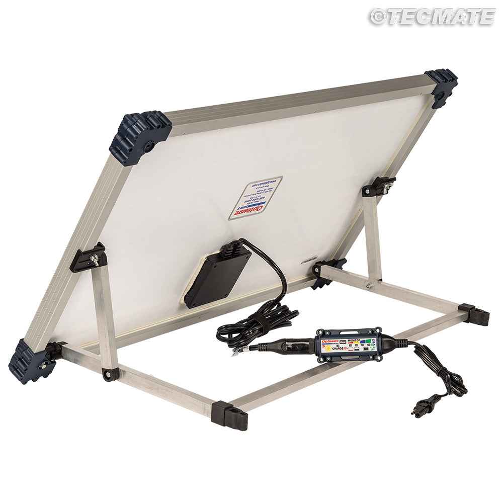 OptiMate Solar DUO TM522-D4TK: OFF-GRID series 40W 12V lead-acid or lithium battery charger Travel / Camping Kit
