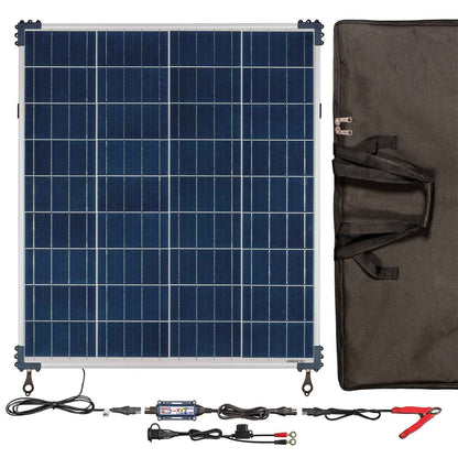 OptiMate Solar DUO TM523-8TK: OFF-GRID series 80W 12V lead-acid battery charger Travel / Camping Kit