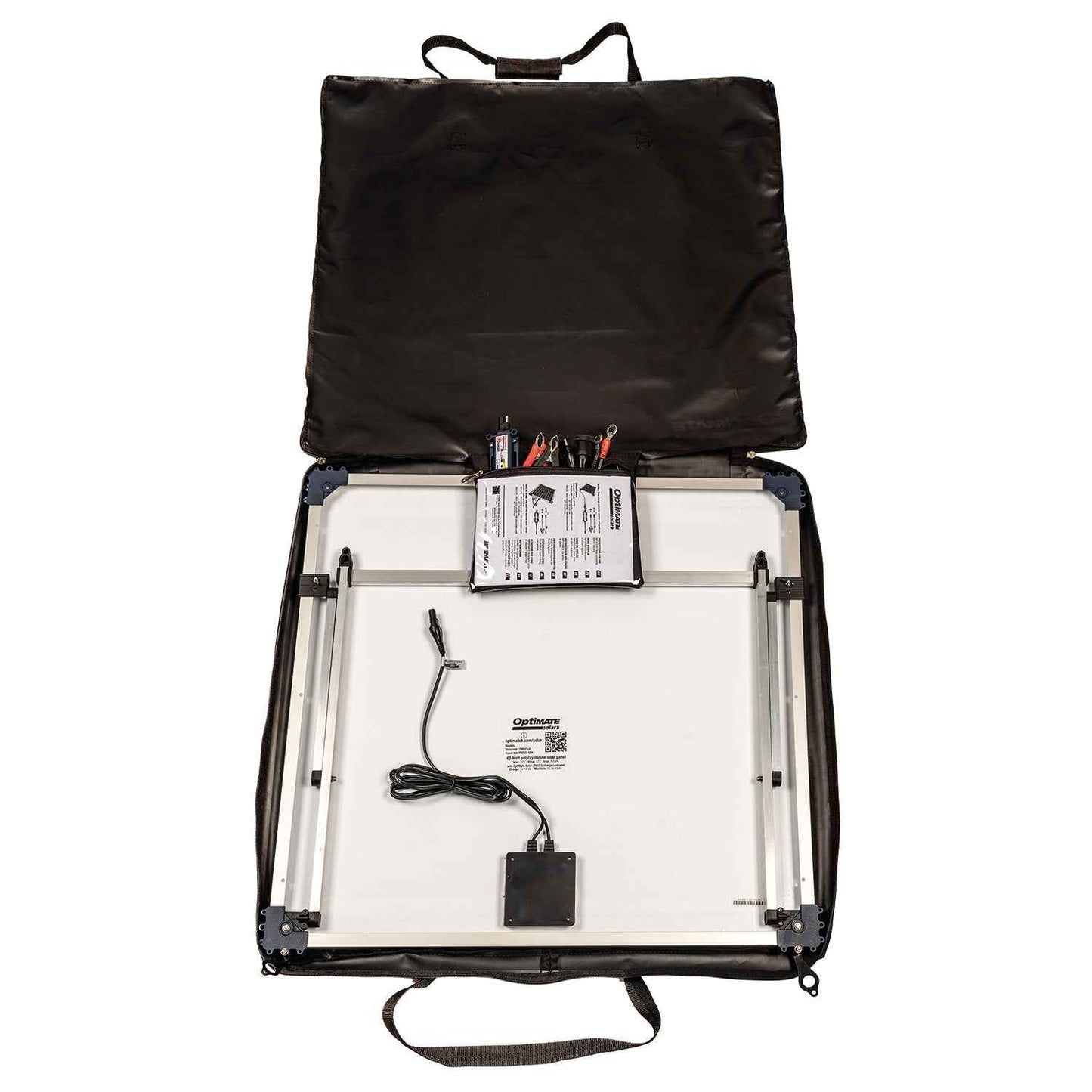 OptiMate Solar DUO TM523-8TK: OFF-GRID series 80W 12V lead-acid battery charger Travel / Camping Kit