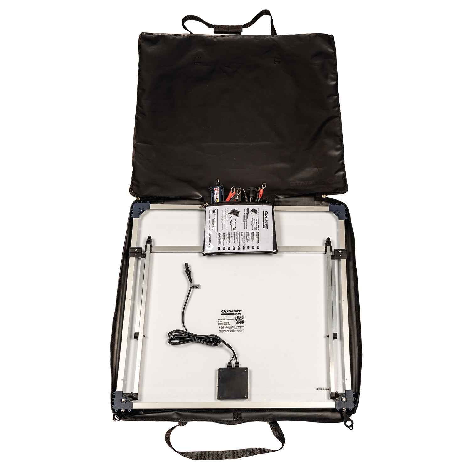 OptiMate Solar DUO TM523-8TK: OFF-GRID series 80W 12V lead-acid battery charger Travel / Camping Kit