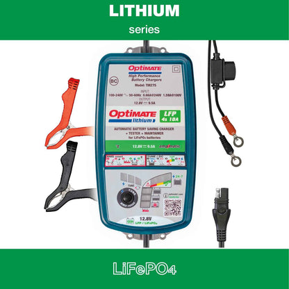 OptiMate Lithium LFP 4s10A: LITHIUM series 12.8 V 10A LiFePO₄ Lithium Battery Saver, Charger, Tester & Maintainer