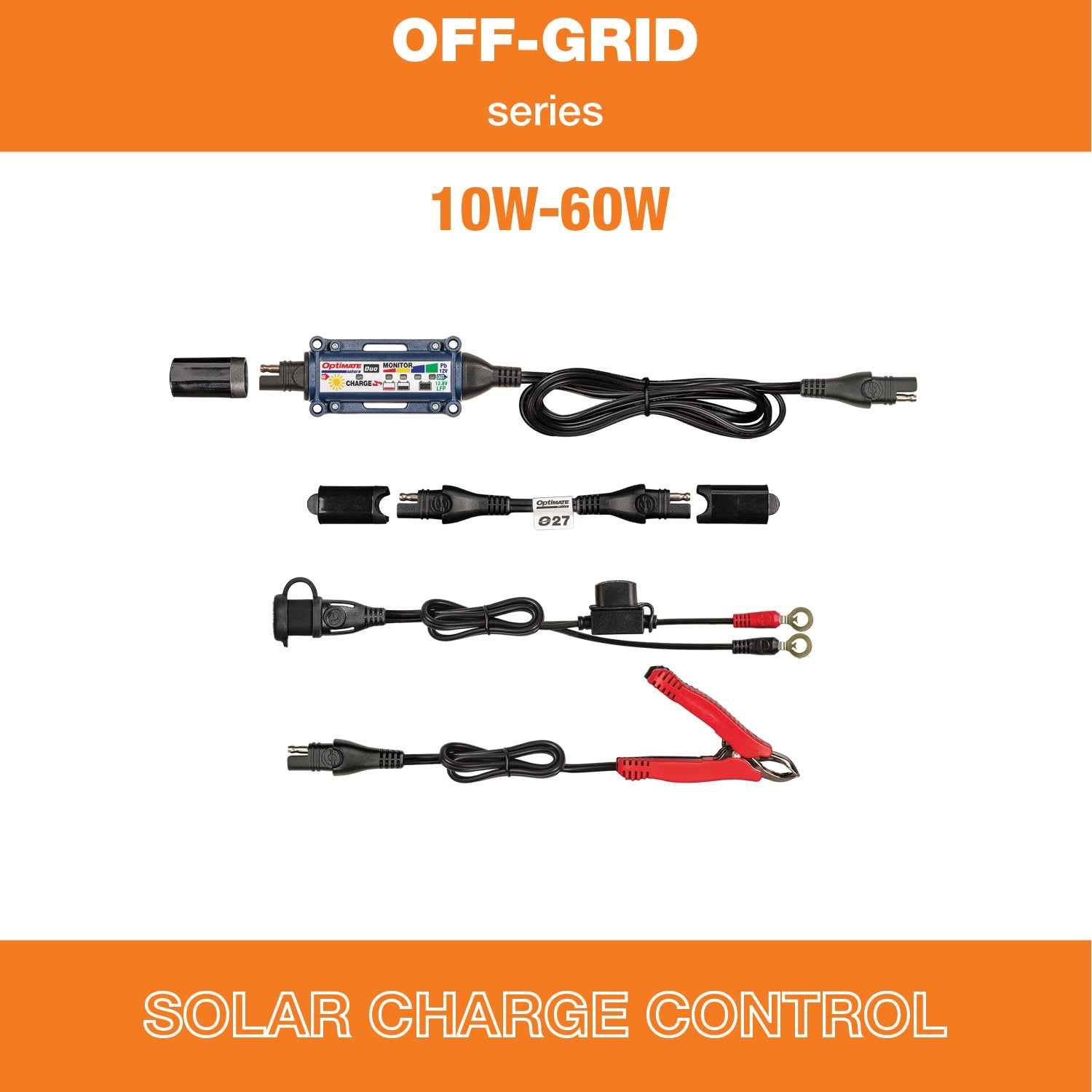 OptiMate Solar DUO TM522-D Pulse Charge Controller : OFF-GRID series 12V lead-acid & lithium Solar Battery Charger & Maintainer (10W-60W)
