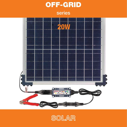 OptiMate Solar DUO TM522-D2: OFF-GRID series 20W Solar 12V lead-acid and lithium Battery Charger & Maintainer
