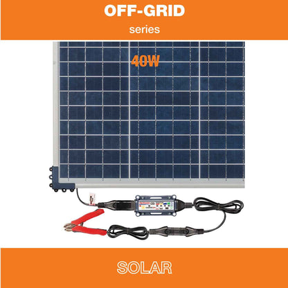 OptiMate Solar DUO TM522-D4: OFF-GRID series 40W Solar 12V lead-acid and lithium Battery Charger & Maintainer