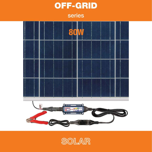 OptiMate Solar TM523-8: OFF-GRID series 80W Solar 12V lead-acid Battery Charger & Maintainer