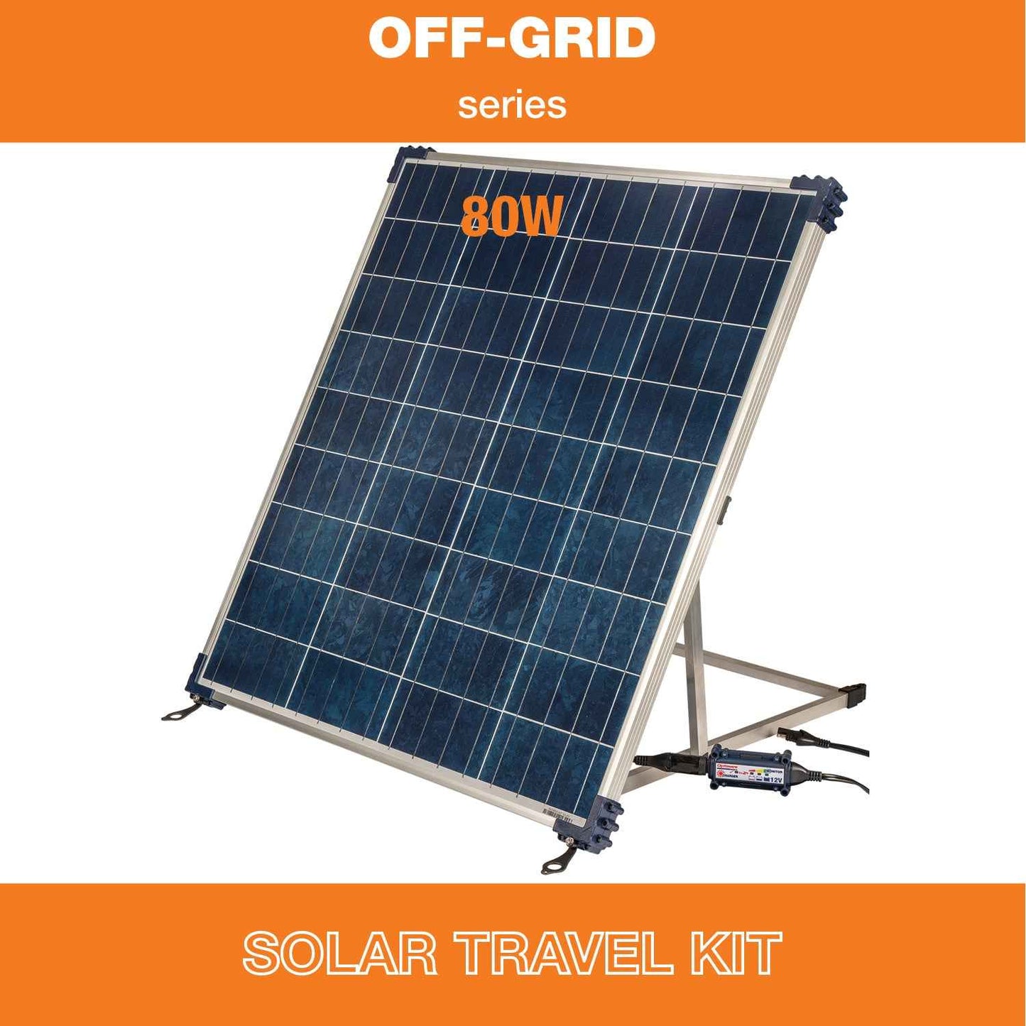 OptiMate Solar DUO TM523-8TK: OFF-GRID series 80W 12V lead-acid battery charger Travel / Camping Kit