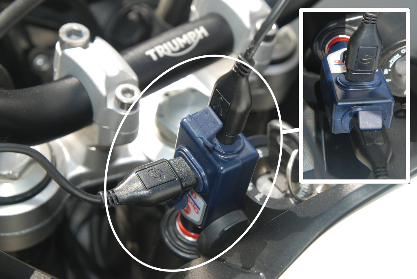OptiMate 3300mA dual output weatherproof USB charger, with BIKE plug - USB O-115 - Tecmate South Africa