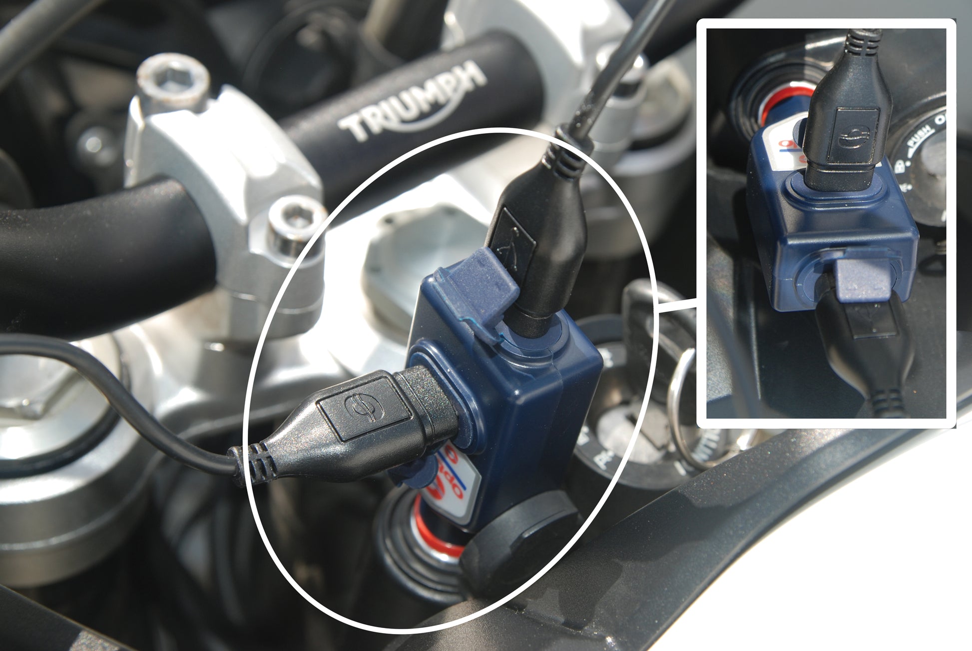 OptiMate 3300mA dual output weatherproof USB charger, with BIKE plug - USB O-115 - Tecmate South Africa